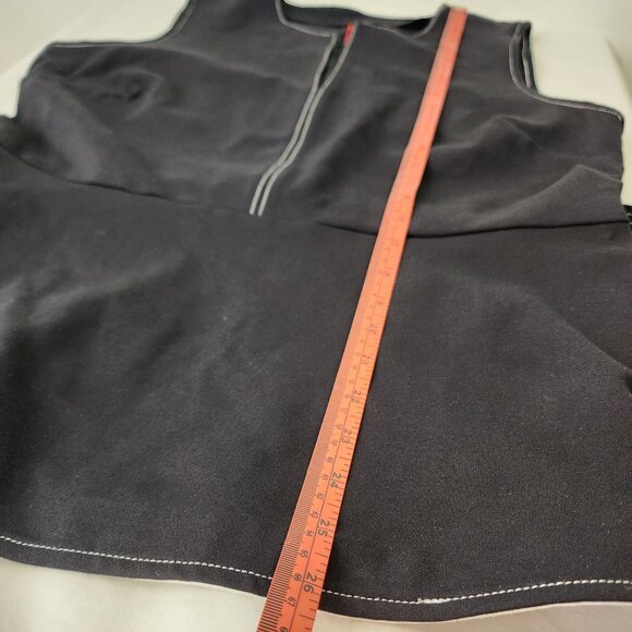 SPANX Contrast Stitch Tie Waist Ponte Top Women's Large Office Buisness Career - Picture 11 of 11